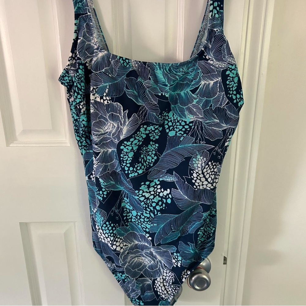Navy Floral Women's One Piece Swimsuit